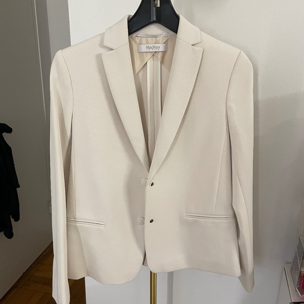 Max mara cream suit jacket